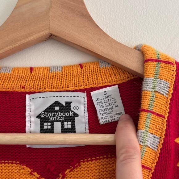 STORYBOOK KNITS Yorkie Dog Show Knit Cardigan Sweater Size Small - Picture 4 of 5